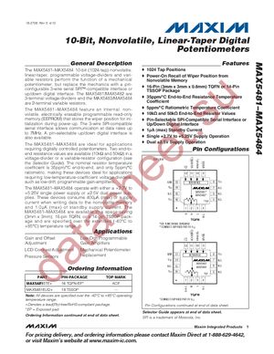 MAX5484EUD+ datasheet  